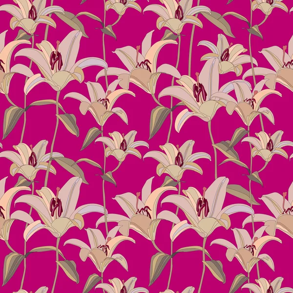 Floral naadloze achtergrond — Stockvector