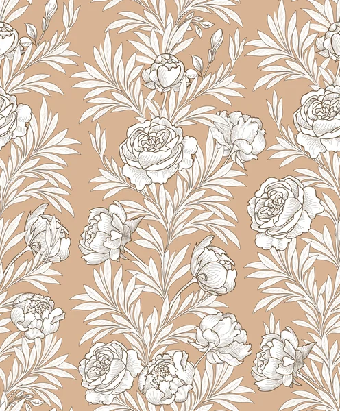 Fondo floral sin costuras — Vector de stock