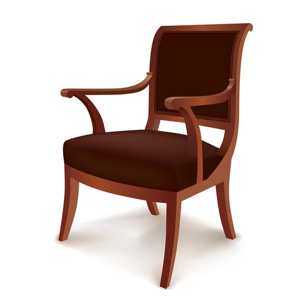 Vintage velvet armchair — Stock Vector