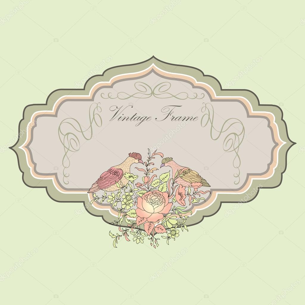 rama karta Rama. Karta kwiatowy wiosną — Grafika wektorowa © YokoDesign #67803675 rama karta