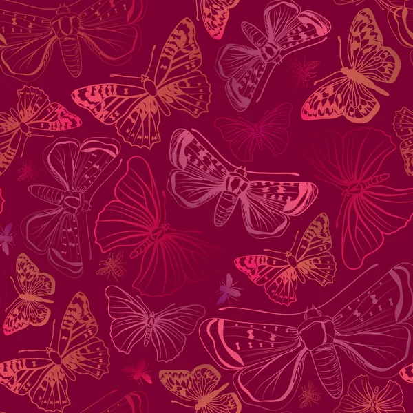 Butterfly seamless pattern — Stock Vector