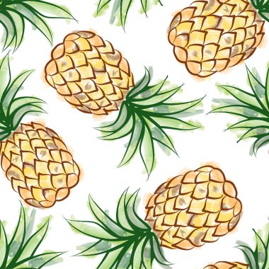 Download Pineapple Watercolor Free Vector Eps Cdr Ai Svg Vector Illustration Graphic Art
