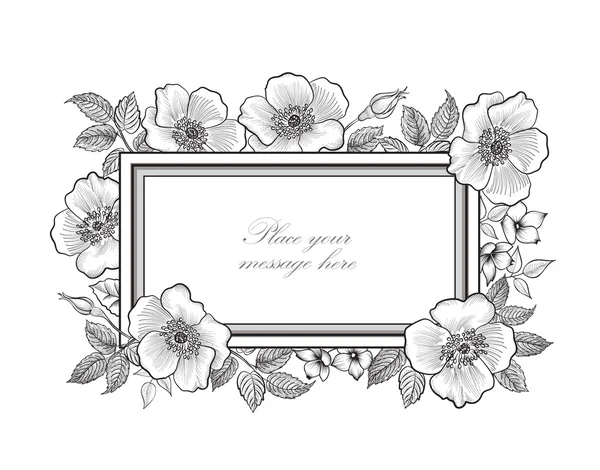 Cadre floral fond — Image vectorielle