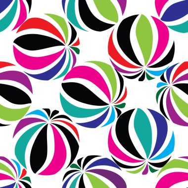 Soyut çizgili topları seamless modeli