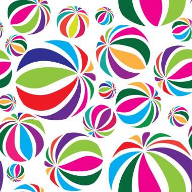 Soyut çizgili topları seamless modeli