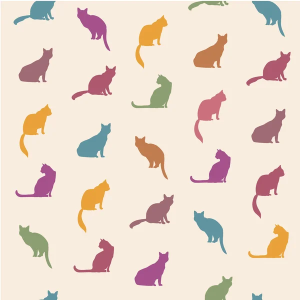 Cat seamless pattern — Stock Vector