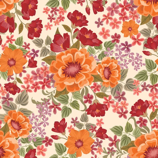 Motif floral sans couture. — Image vectorielle