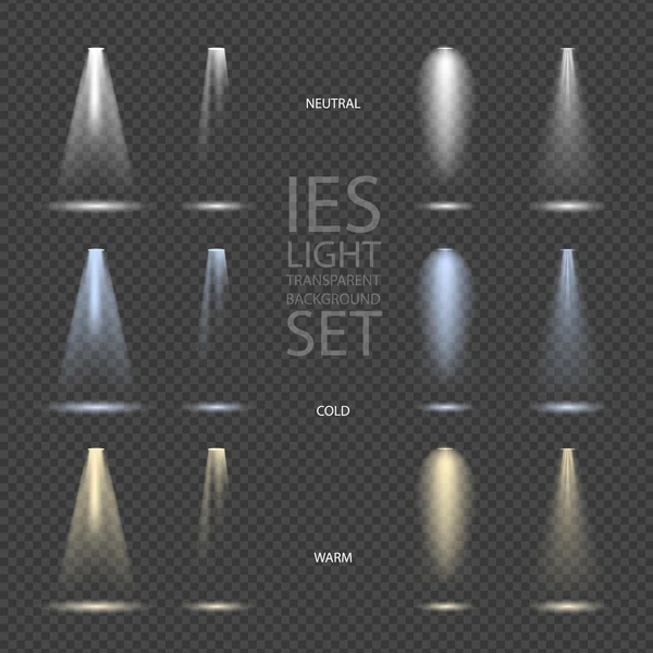 透明な背景を持つベクトル光効果スポット ライト — ストックベクタ