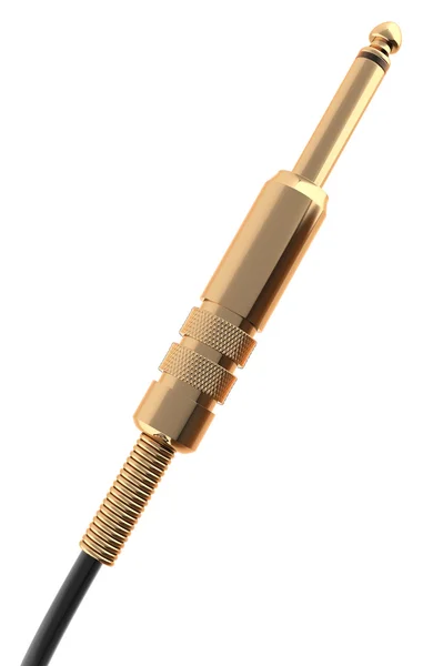 Audio jack connector gold — Stock Photo, Image