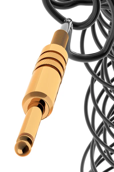 Υποδοχή σύνδεσης χρυσού ακουστικός γρύλος — Φωτογραφία Αρχείου