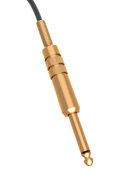 Audio jack connector gold — Stock Photo, Image