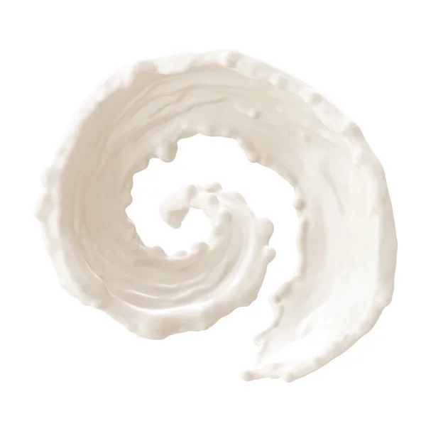 Milk splashes collection, isolated on white background — Stock Photo, Image