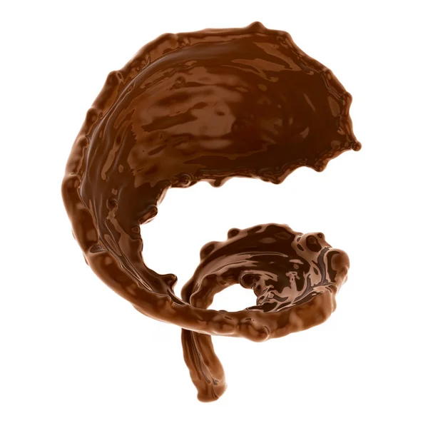 Schizzo di caffè caldo brunastro o cioccolato — Foto Stock