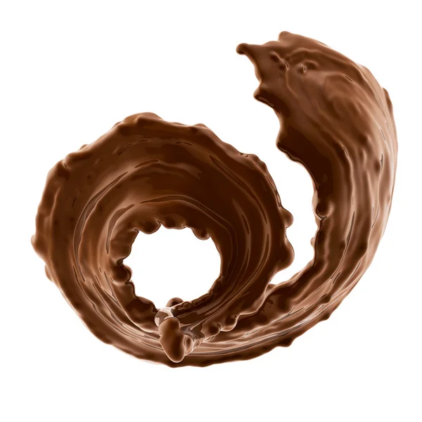 Stänk av brunaktig varmt kaffe eller choklad — Stockfoto