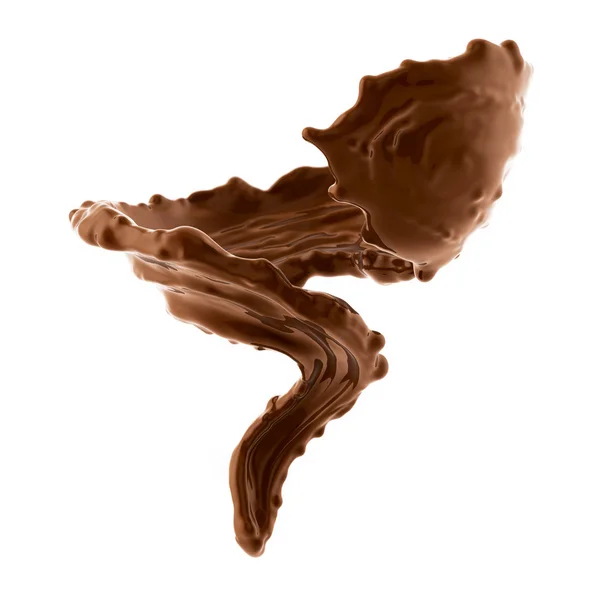 Splash de café quente acastanhado ou chocolate — Fotografia de Stock