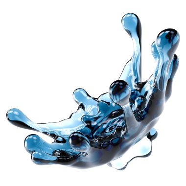 blue water splash like crown