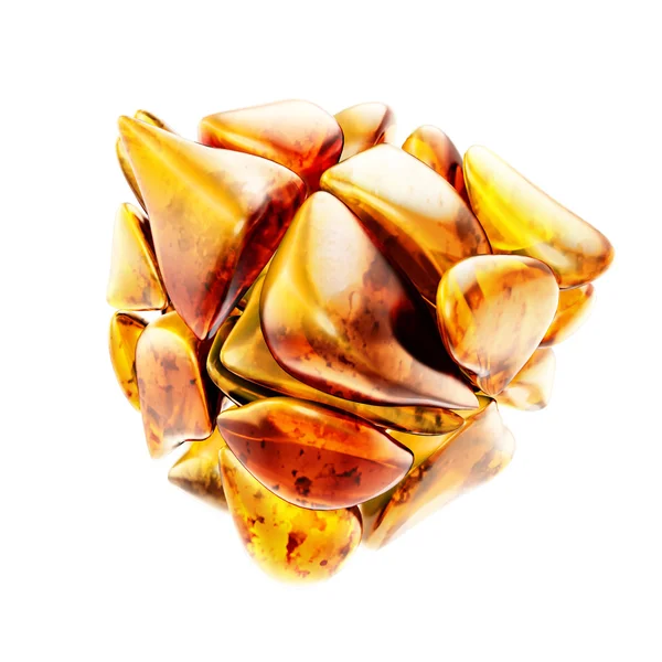 Baltic amber stone on white background — Stock Photo, Image