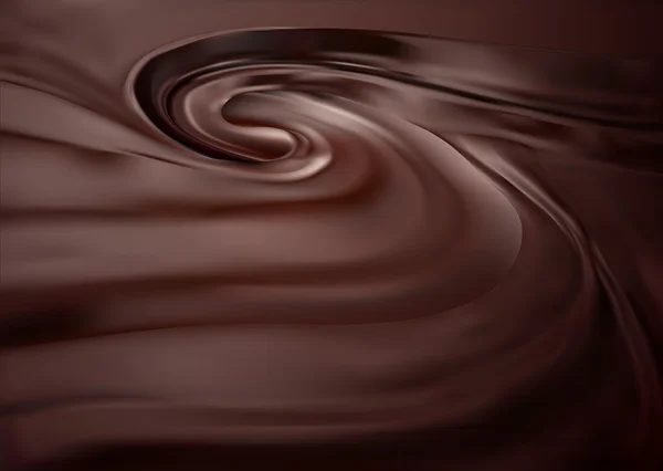 Chocolate swirl background. melted choco mass. Gradient Mesh. EPS10. — Stock Vector