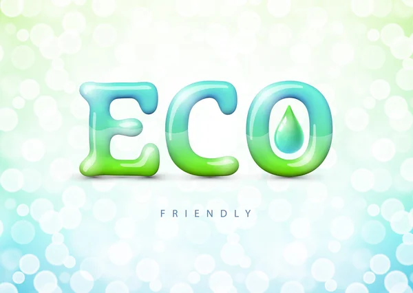 Eco friendly label. Gradient Mesh. EPS10. — Stock Vector