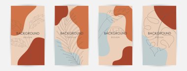 Zarif sürekli çizgi çizimi. Çok az sayıda soyut yaratıcı evrensel sanatsal şablonlar. Poster, kart, davetiye, el ilanı, kapak, afiş, pankart, broşür ve diğer grafik tasarım için iyi.