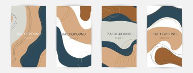 Zarif sürekli çizgi çizimi. Çok az sayıda soyut yaratıcı evrensel sanatsal şablonlar. Poster, kart, davetiye, el ilanı, kapak, afiş, pankart, broşür ve diğer grafik tasarım için iyi.