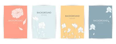 Zarif sürekli çizgi çizimi. Çok az sayıda soyut yaratıcı evrensel sanatsal şablonlar. Poster, kart, davetiye, el ilanı, kapak, afiş, pankart, broşür ve diğer grafik tasarım için iyi.