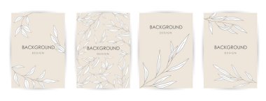 Zarif sürekli çizgi çizimi. Çok az sayıda soyut yaratıcı evrensel sanatsal şablonlar. Poster, kart, davetiye, el ilanı, kapak, afiş, pankart, broşür ve diğer grafik tasarım için iyi.