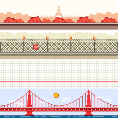 14 paralaks backgrounds video oyunları için ayarla