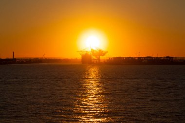 Staten Island 'dan New York' ta gün batımı