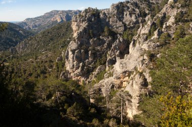 Views of Los Ports natural Park. Teruel province clipart