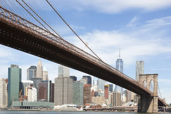 Puente Brooklyn Desde Lado Brooklyn — Foto de Stock