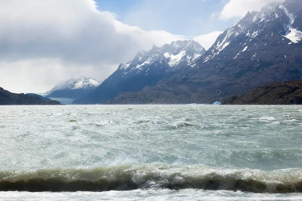 Vistas Del Lago Glaciar Gris —  Fotos de Stock