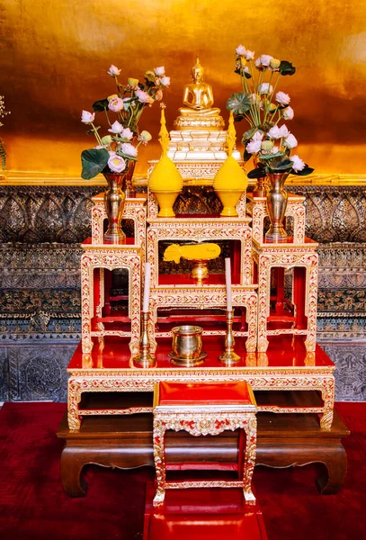 Golden Grande Stupa Detalhe Templo Doi Suithep Chiang Mai Tailândia — Fotografia de Stock