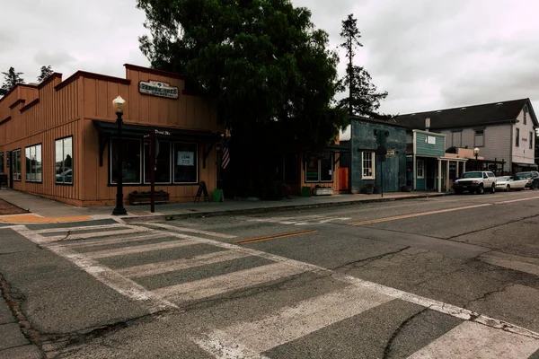 California Usa Czerwca 2017 Ulica Domy Hrabstwie San Benito Pochmurny — Zdjęcie stockowe