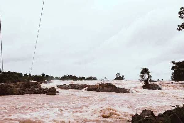 Översvämning Flod Laos — Stockfoto