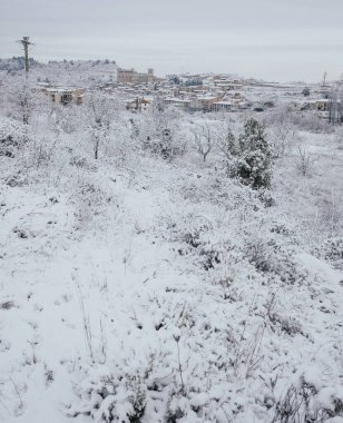 Filomena fırtınası İspanya 'da pek çok yeri etkiler, özellikle de çok sayıda karın yağdığı Teruel eyaletini.