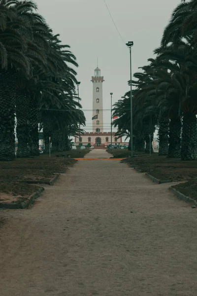 Latarnia Morska Serena Beach Północ Chile — Zdjęcie stockowe