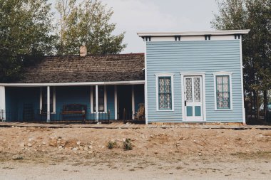 South Park City, Colorado - 16 Eylül 2020 Fairplay hayalet kasabasındaki bir binanın dış görünüşü
