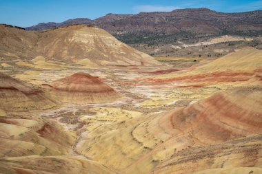 Boyalı Tepeler Orta Oregon 'daki John Day Fosil Yatakları Ulusal Anıtı' na Bakar