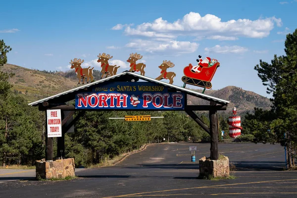 Cascade Colorado September 2020 Schild Für Den Eingang Zur Nordpol — Stockfoto