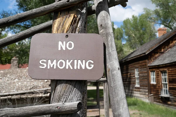 No Smoking sign in Bannack Ghost Town in Montana