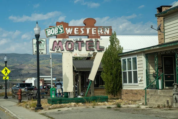 Kremmling Colorado September 2020 Sign Bobs Western Motel Small Hotel — Stock Photo, Image