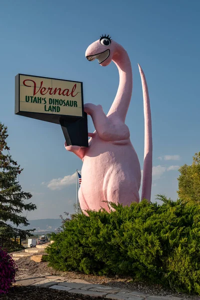 Vernal Utah September 2020 Sign Vernal Utah Its Famous Pink Royalty Free Stock Images