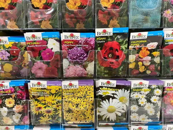 Forest Lake Minnesota January 2021 Burpee Brand Flower Seeds Sale — Stock Photo, Image