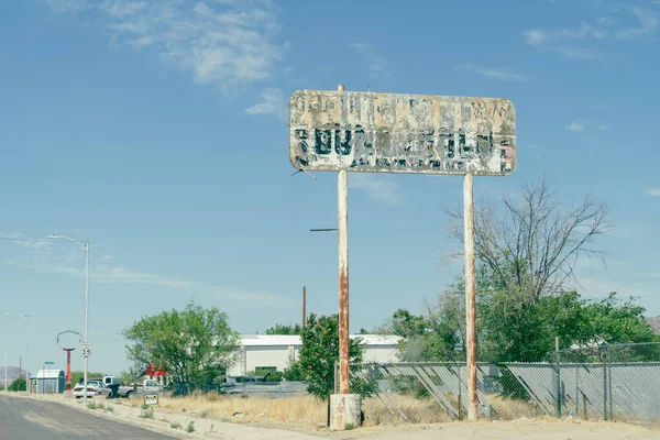 Wilcox Arizona Mayo 2021 Viejo Oxidado Cartel Abandonado Para Una —  Fotos de Stock