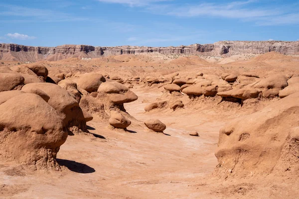 Bizarre Mushroom Shaped Hoodoo Rock Formations Goblin Valley State Park — Stock Photo, Image