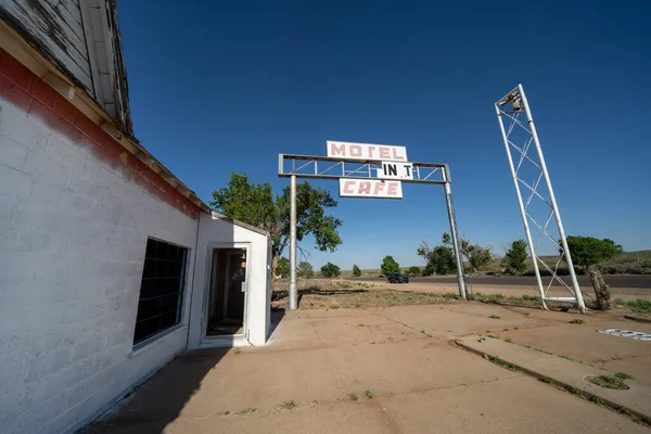 Glenrio Texas Mayo 2021 Firma Abandonada Para Antiguo Primer Último —  Fotos de Stock