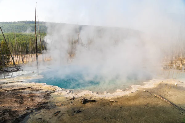 Cisterna Primavera Géiser Aguas Termales Parque Nacional Yellowstone Área Cuenca —  Fotos de Stock