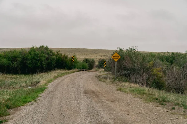 Unbefestigte Straße Die Einem Zeltplatz Blacktail Wildlife Management Gebiet Führt — Stockfoto