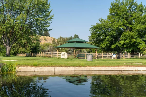 Boise Idaho Agosto 2021 Dog Island Dog Park Sign Uma — Fotografia de Stock